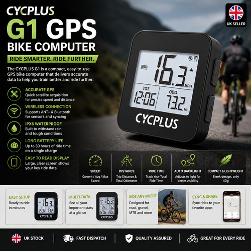 Cycplus gps bike computer - g1,
